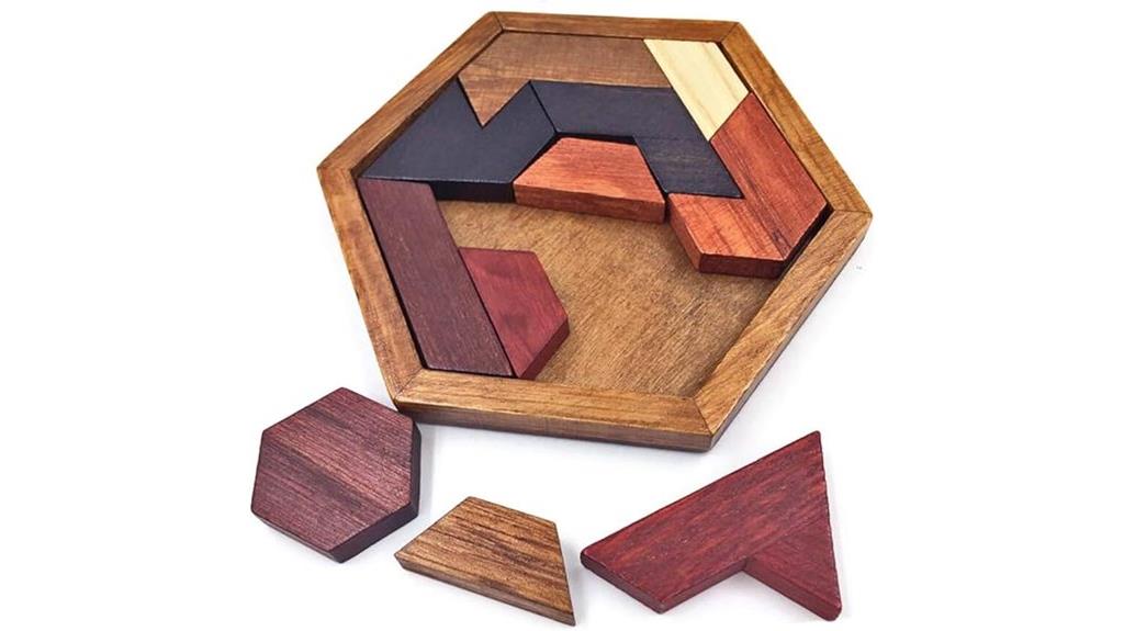 hexagon wooden brain puzzles