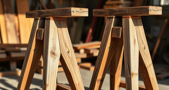 homemade wooden sawhorses