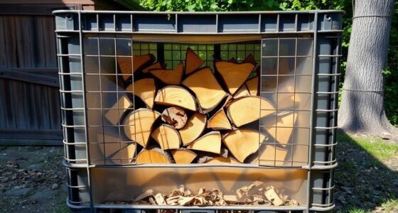 ibc tote firewood storage