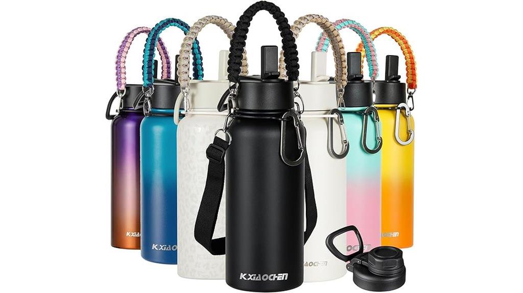 insulated bottle with lids