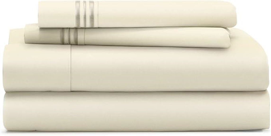 ivory king bed sheet