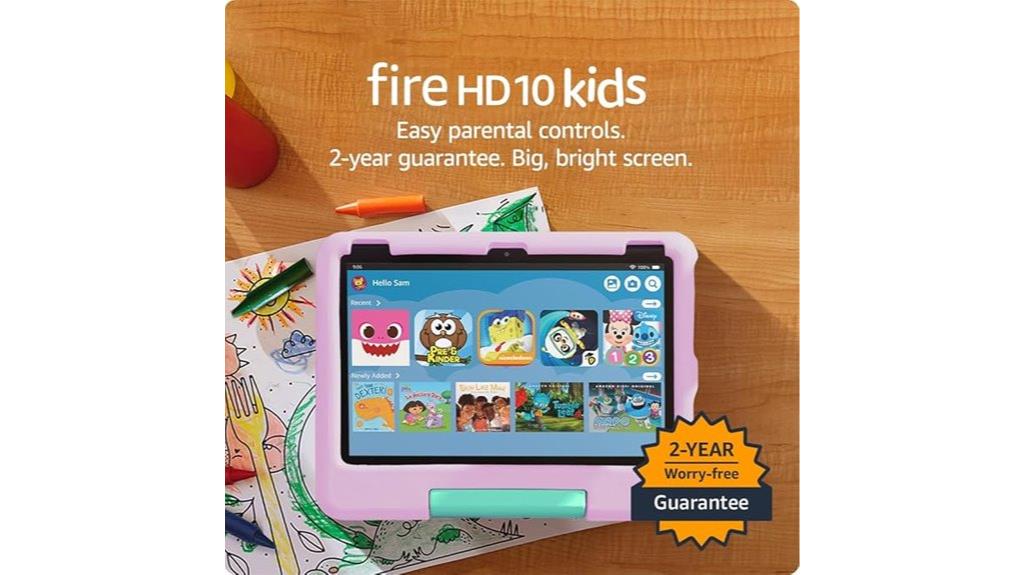 kids pink fire tablet