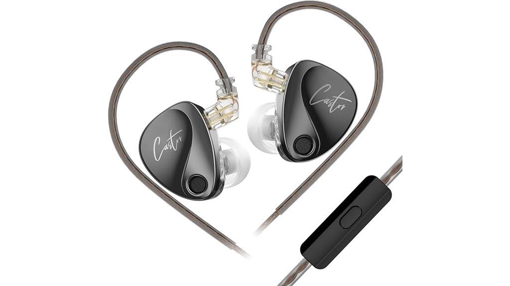 kz castor earphones with microphone