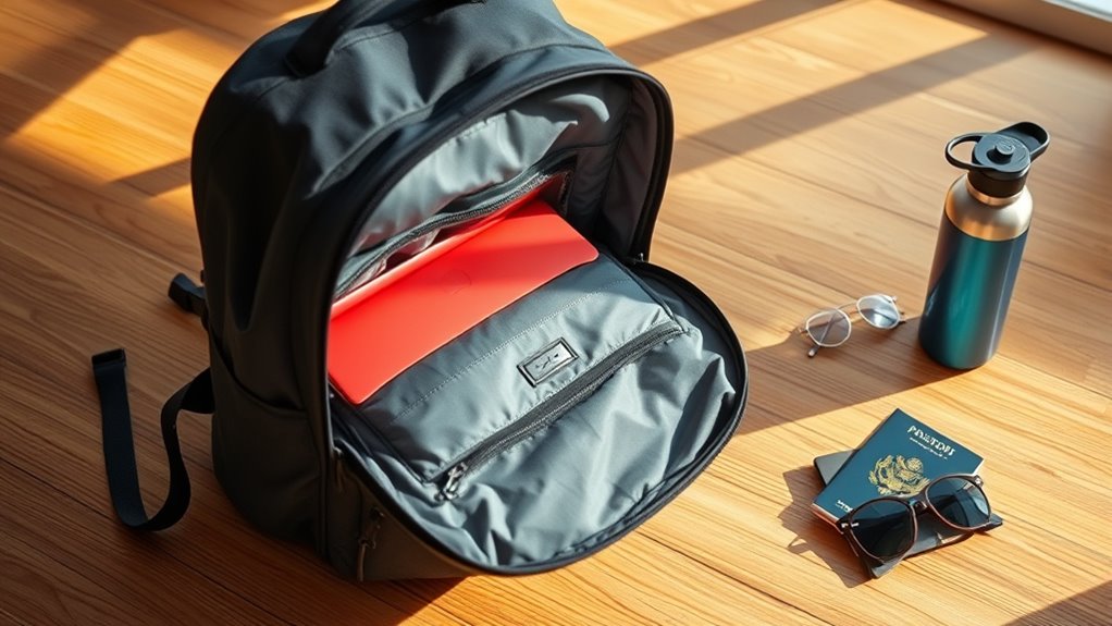 laptop compartment travel essentials