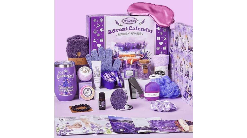 lavender spa gifts calendar