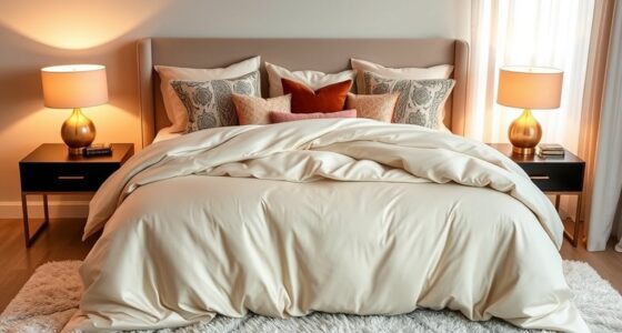 luxury bedding for spa style comfort