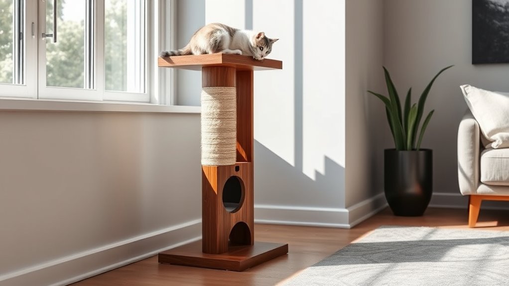 luxury cat scratching post features