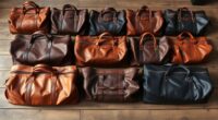 luxury leather weekend bags