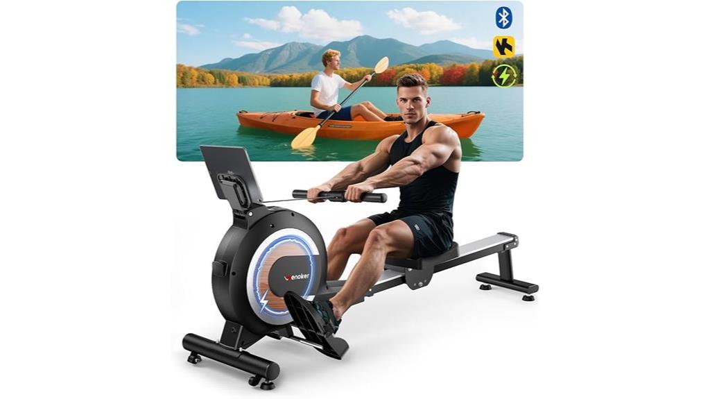 magnetic resistance rowing machine
