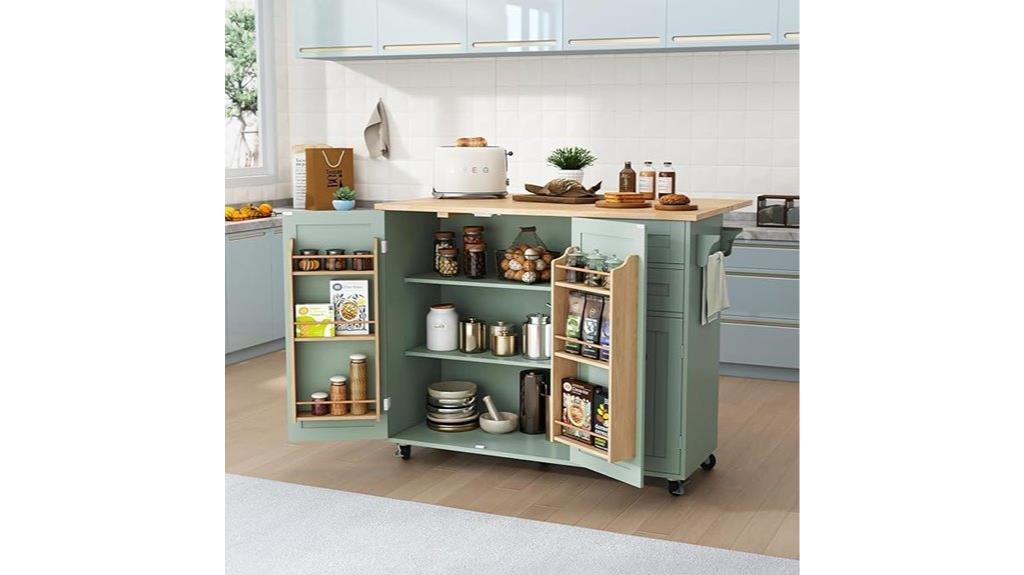 mobile kitchen storage island