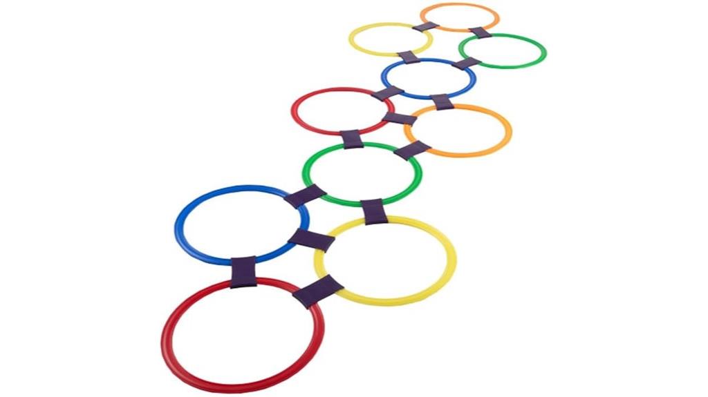 multi colored plastic rings
