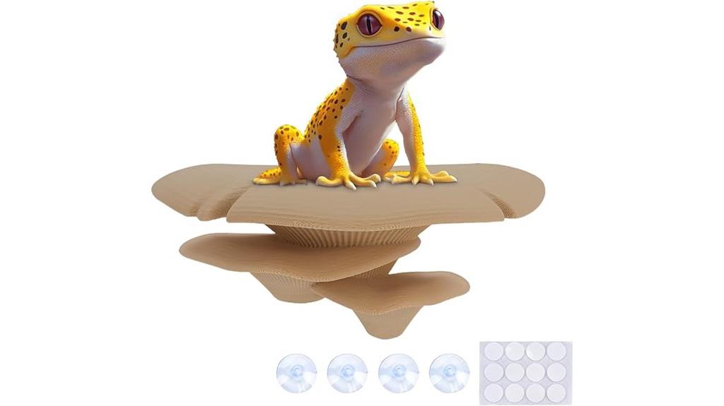 mushroom themed tank decor