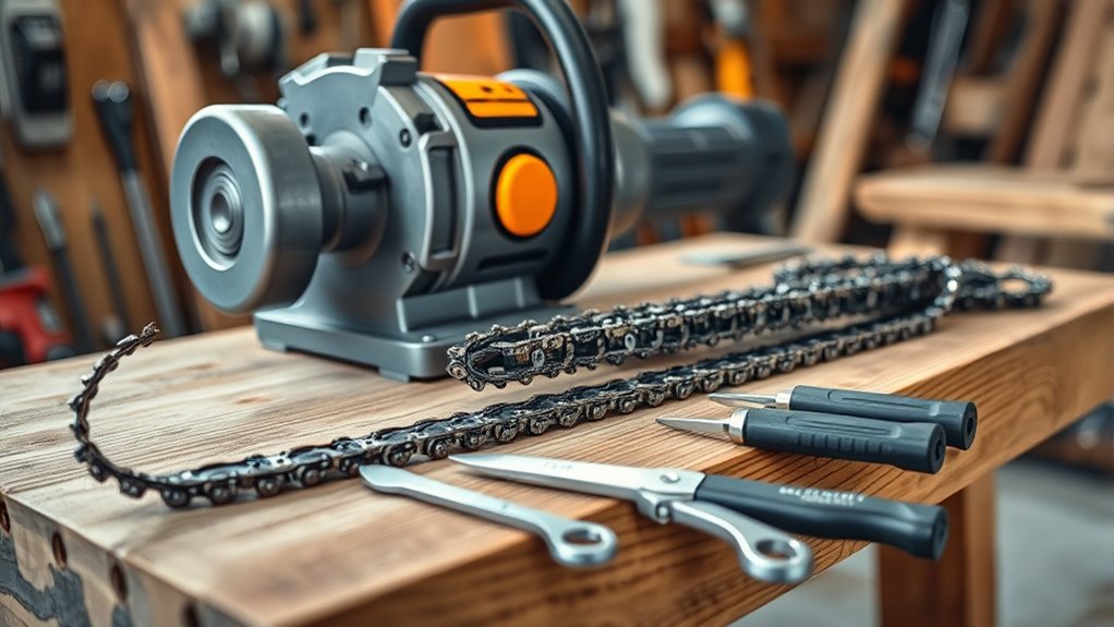 organized safe sharpening station