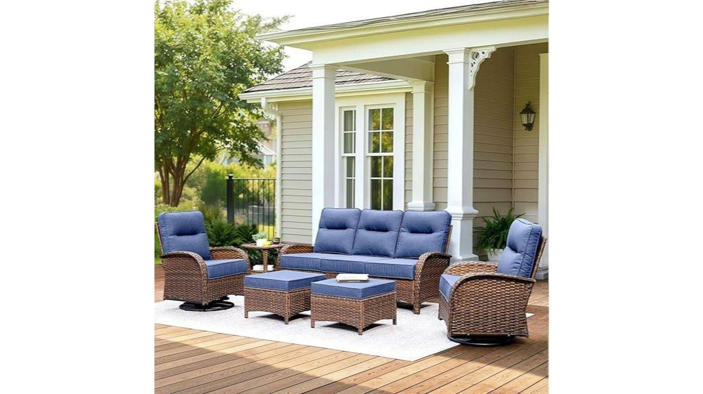 outdoor seating with cushions