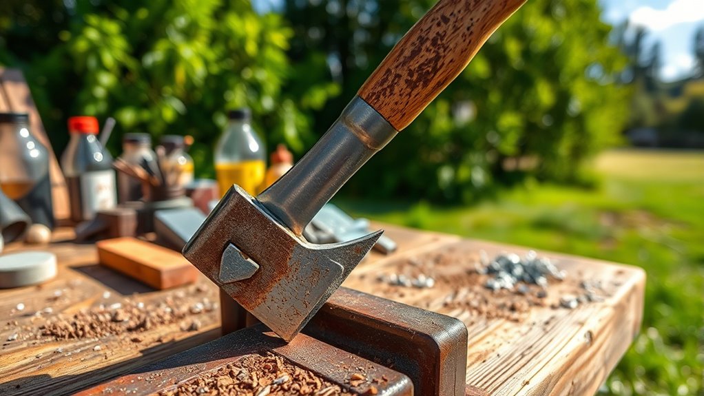 outdoor tool sharpening safety