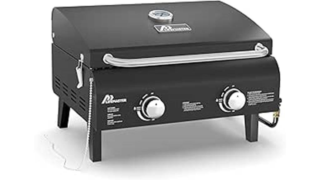 portable dual burner gas grill