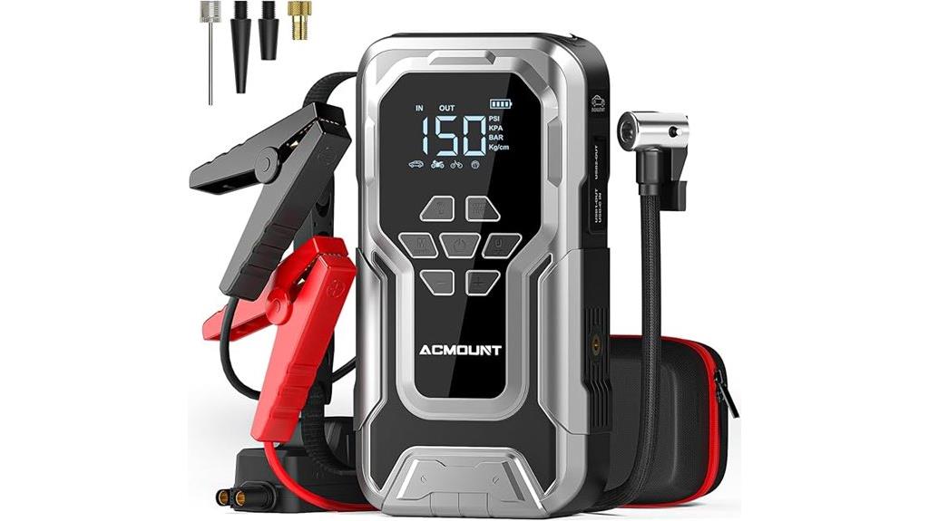 powerful jump starter compressor