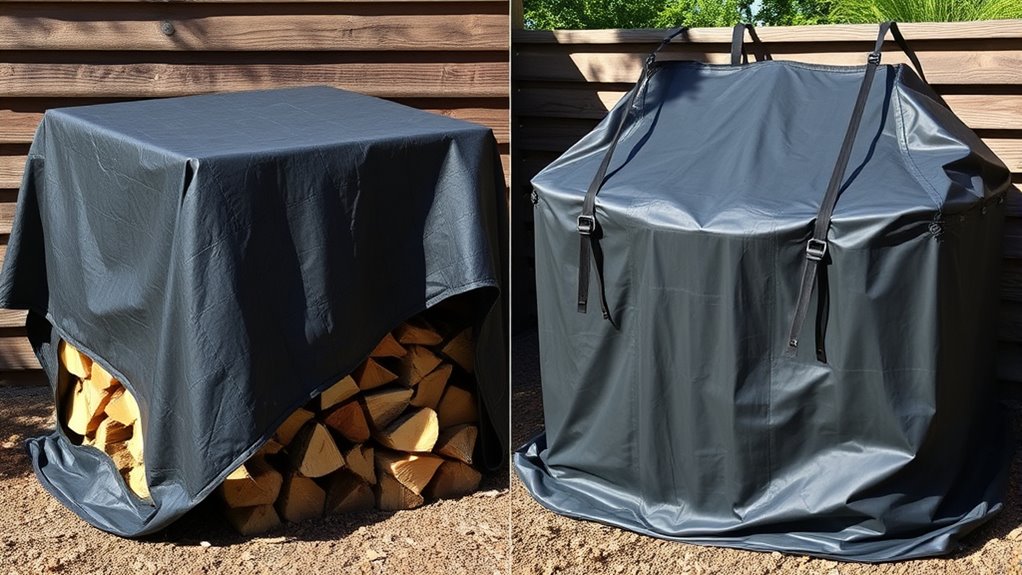 proper firewood covering methods