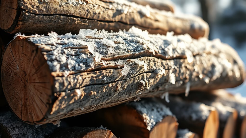 proper firewood storage and thawing