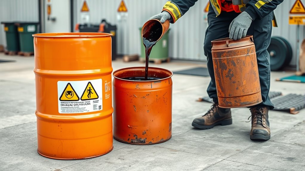 proper hydraulic oil disposal