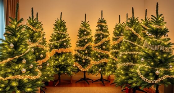 realistic pre lit christmas trees