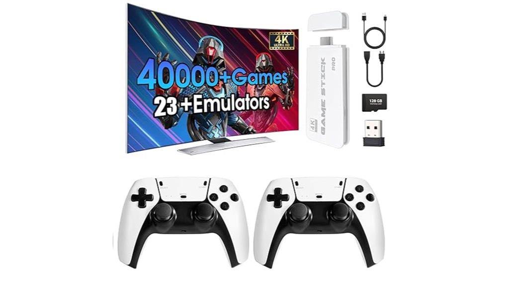 retro gaming console with extensive library