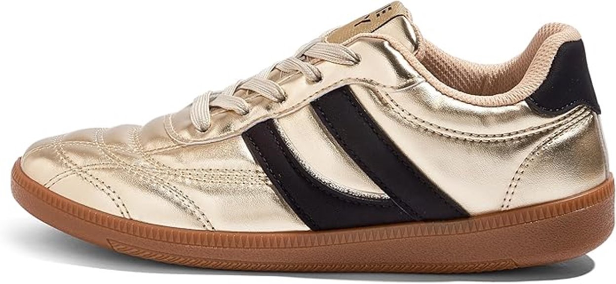 retro leather sneakers