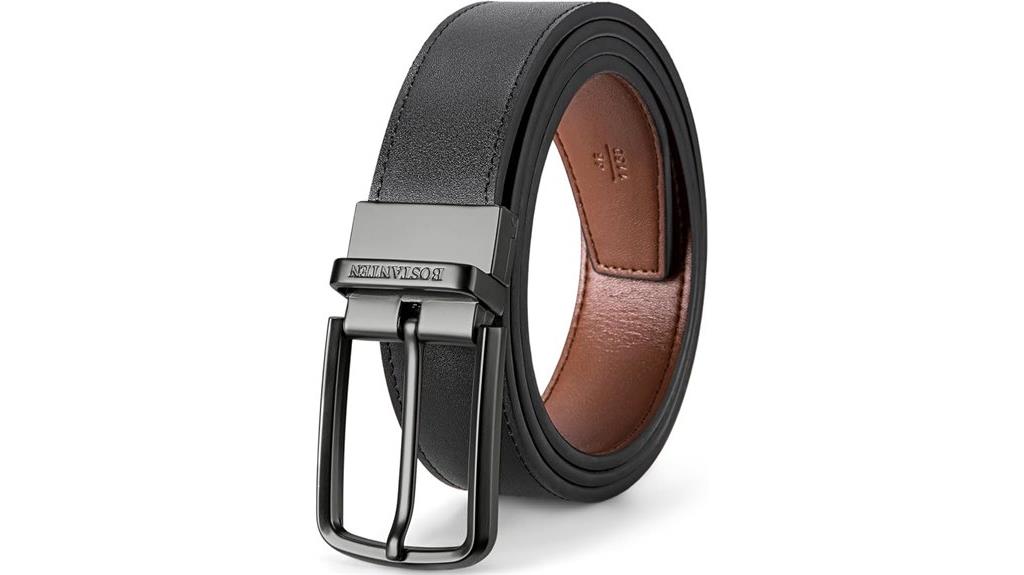 reversible leather belt