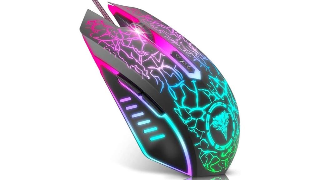 rgb wired gaming mouse