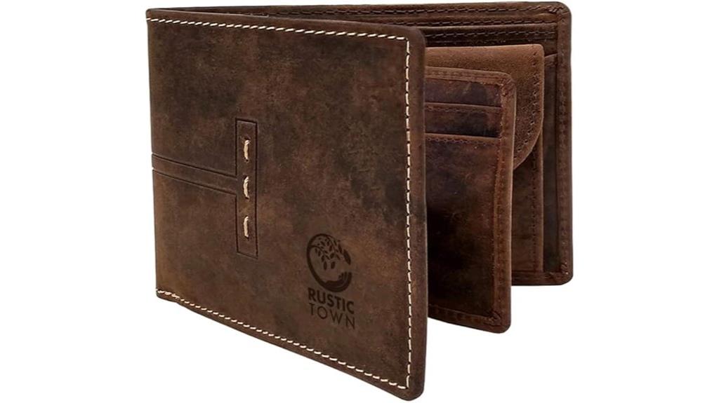 rustic leather wallet for men