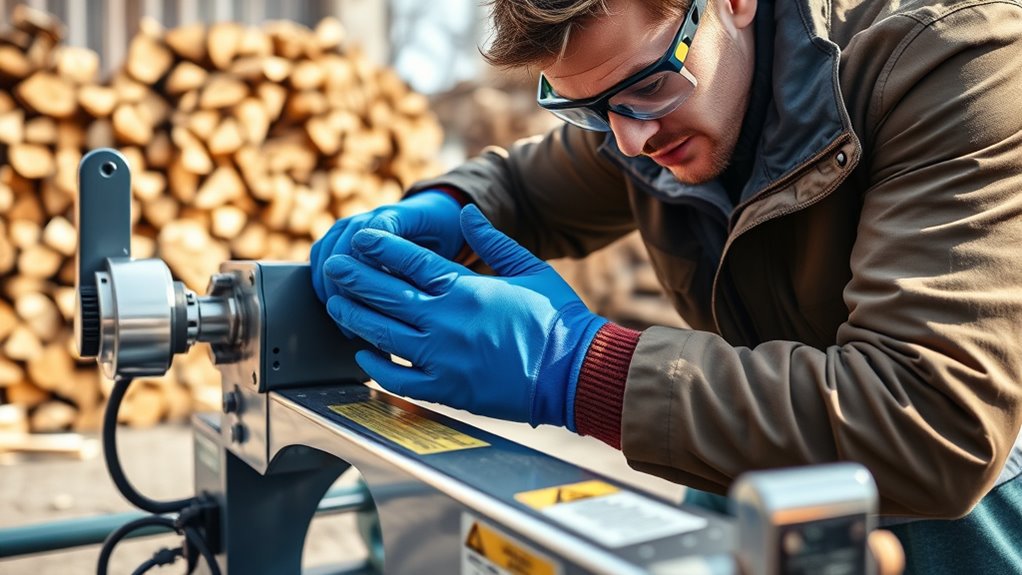 safe electric log splitter use