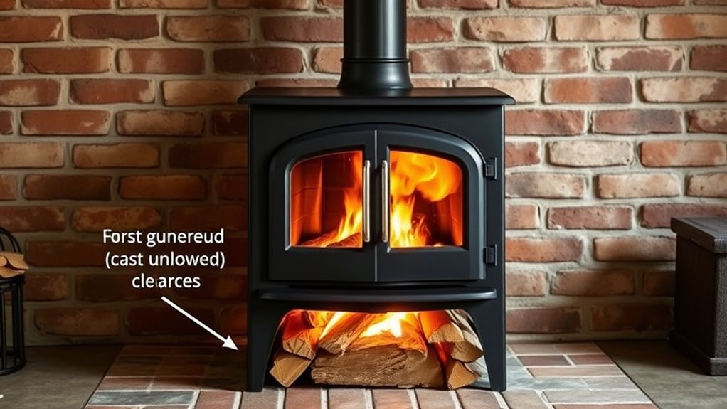 safe stove clearance guidelines