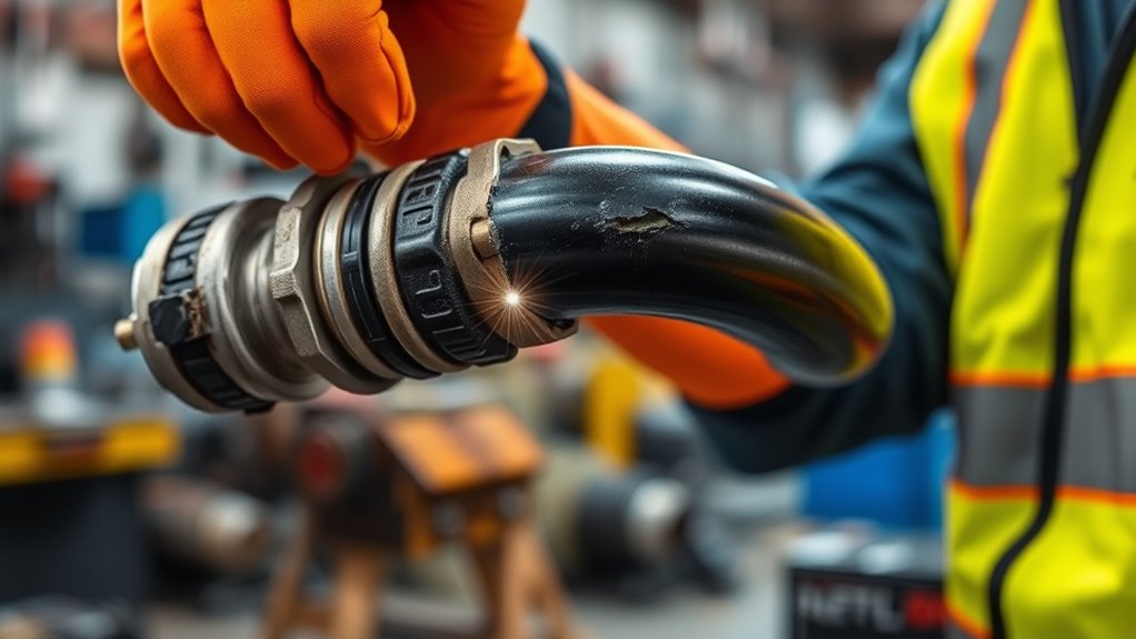 safely replacing damaged hose