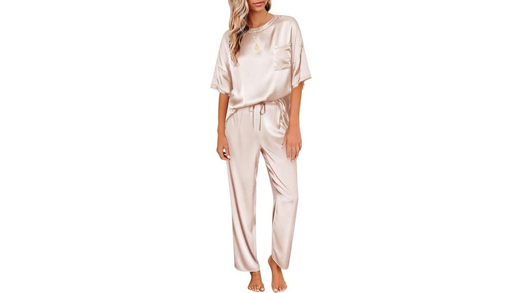 satin pajama set women