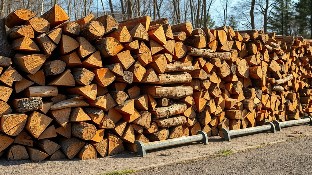 secure dry elevated firewood storage