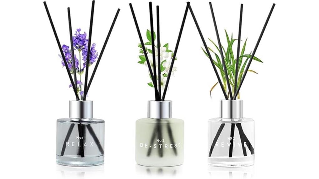 set of three scented diffusers