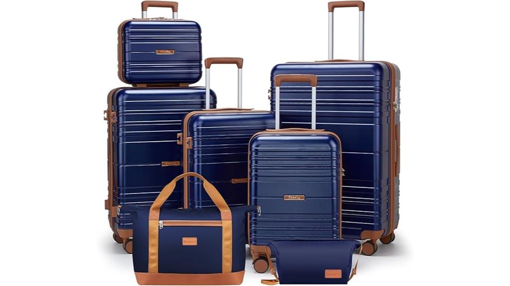 seven piece spinner luggage