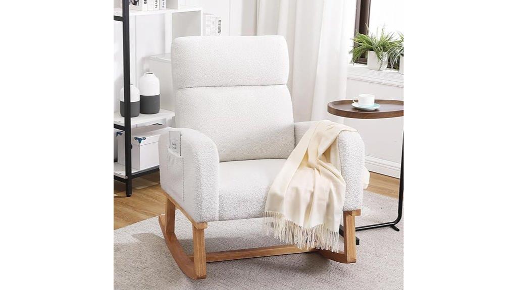 sherpa upholstered nursery chair