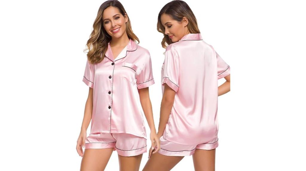 silk satin pajama set