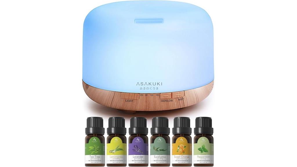 six essential oil diffusers