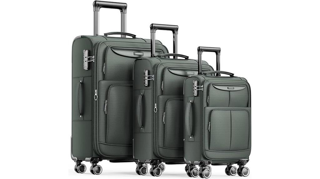 softside expandable luggage set