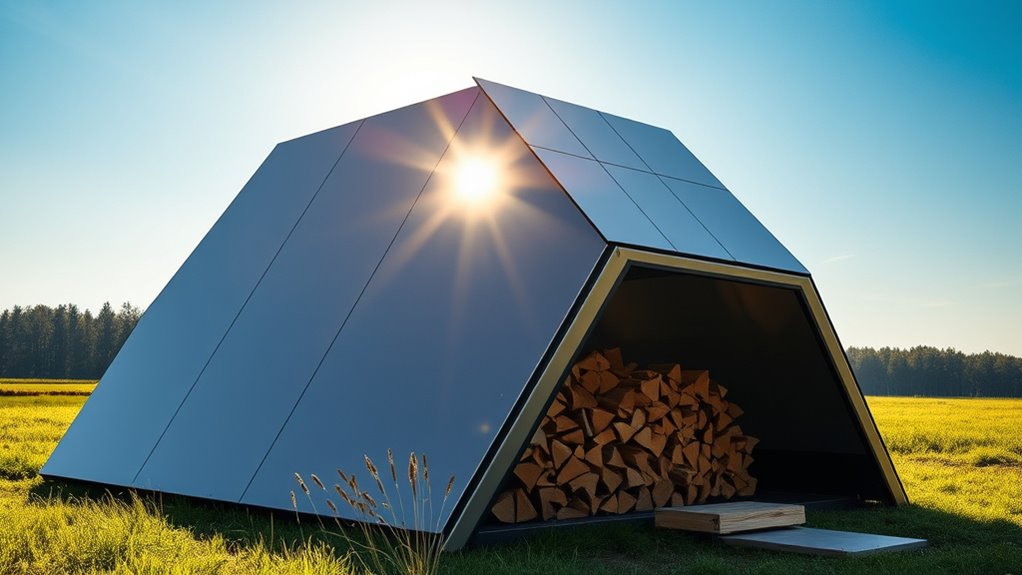 solar powered wood drying