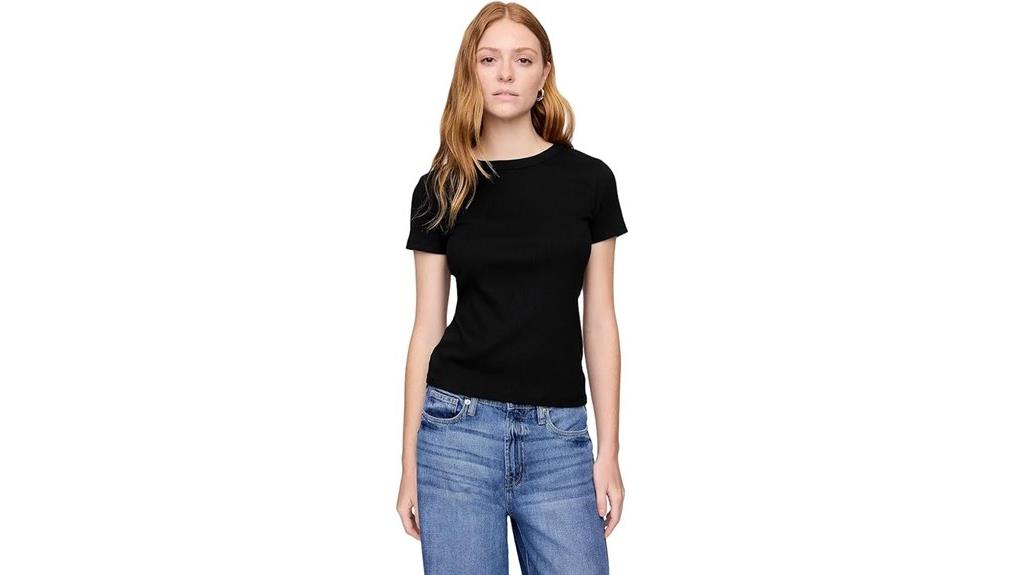 solid rib knit top