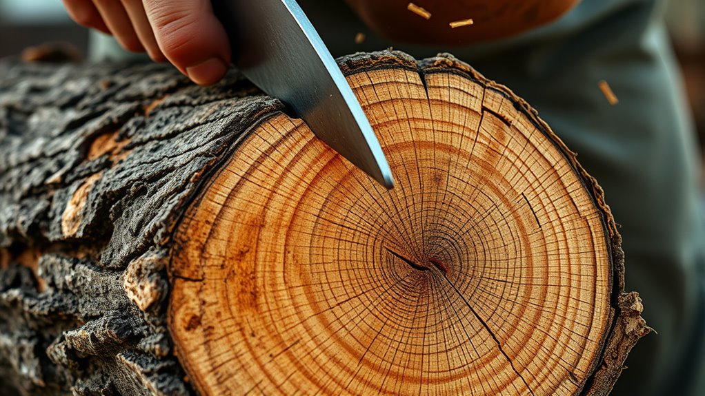 split wood along grain