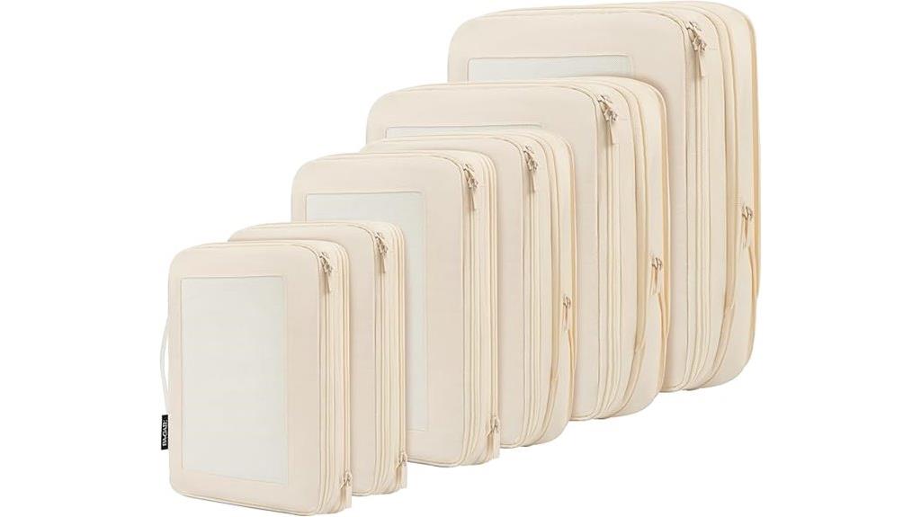 square mesh travel organizers