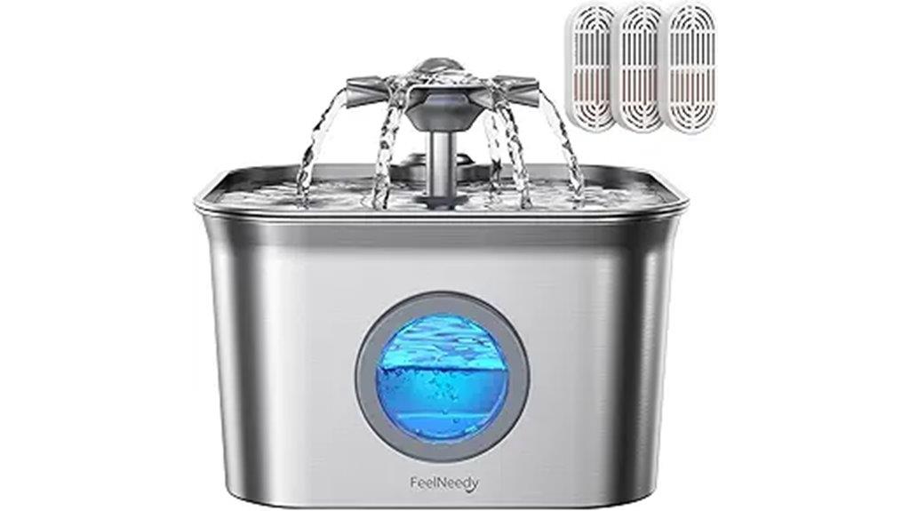 stainless steel cat fountain