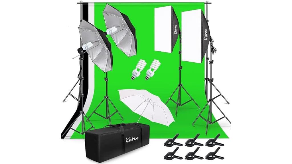 studio lighting with background