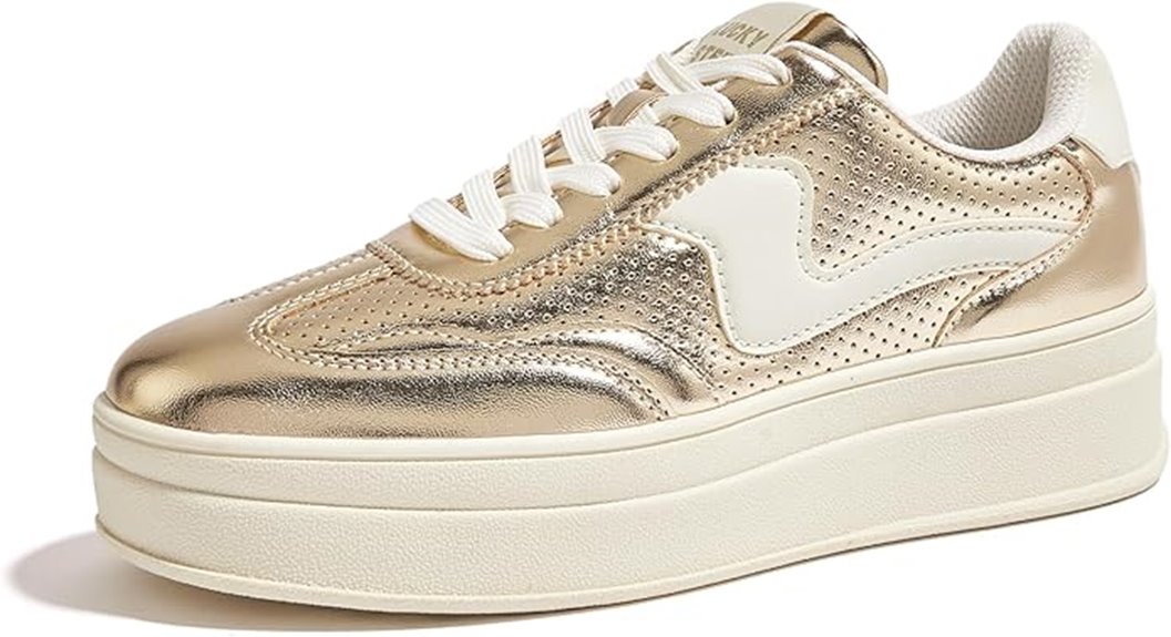 stylish thick sole sneakers