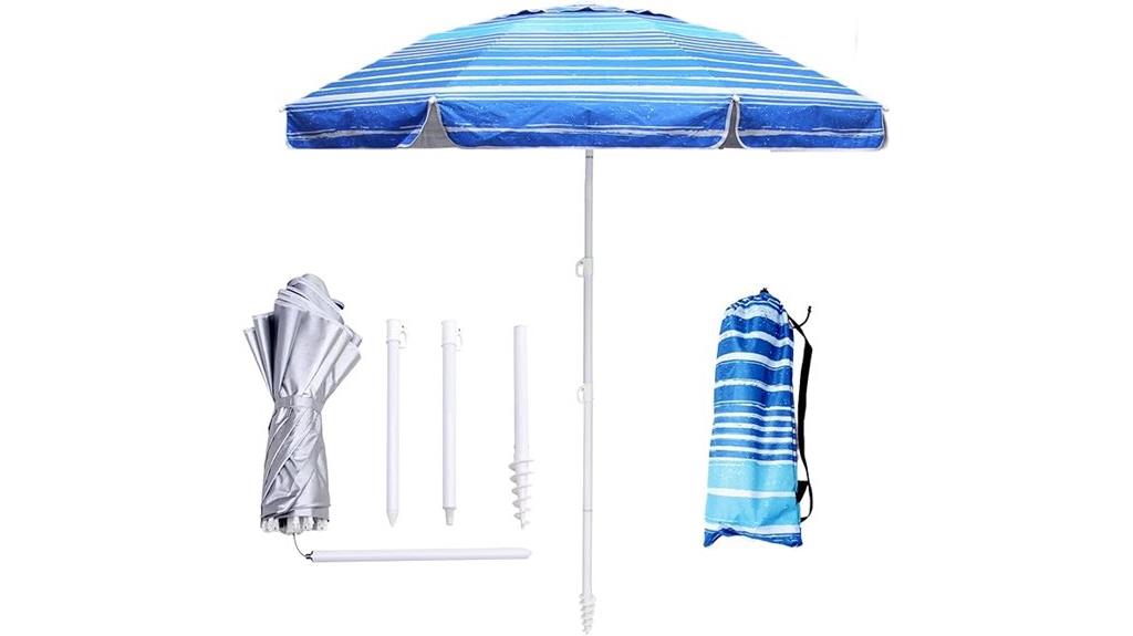 tall beach umbrella set