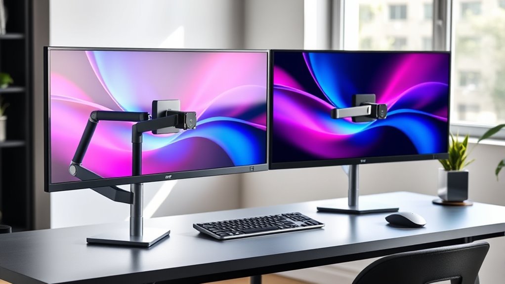 top dual monitor arms